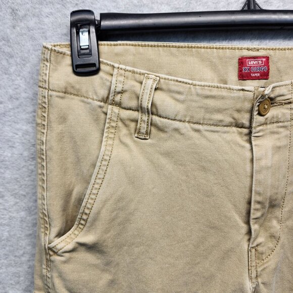 Levis XX Cargo Taper Pants Mens 31x30 Tan Pockets Utility Skater‎ Grunge - Picture 2 of 16